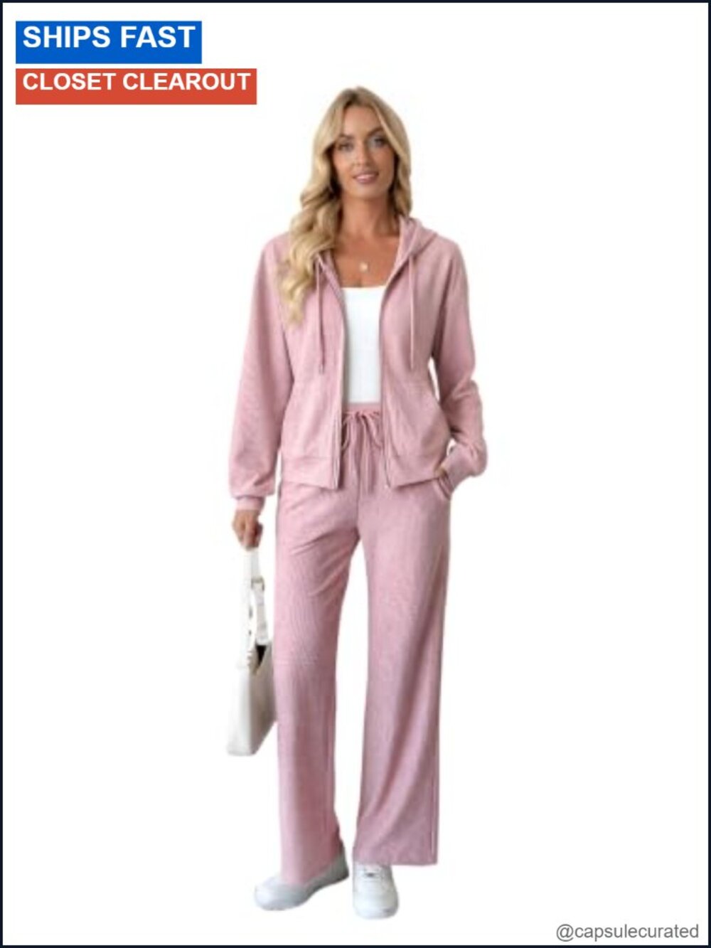Women 2 Piece Zip Hoodie Sweatsuit Lounge Travel Tracksuit Viscose Elastane